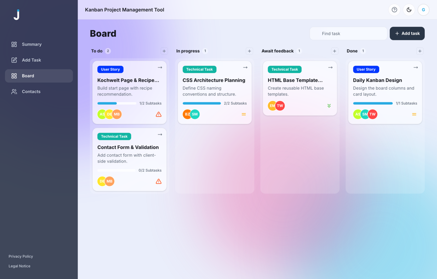Screenshot of the Join app